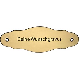 Curved Brass Plaque with Engraving