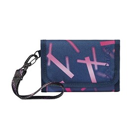 coocazoo AnyPenny Wallet with Viewing Window Inside and Outside, Coin Compartment, Many Card Slots, Velcro Fastening, Cyber Pink - Pink - Blue, Contemporary