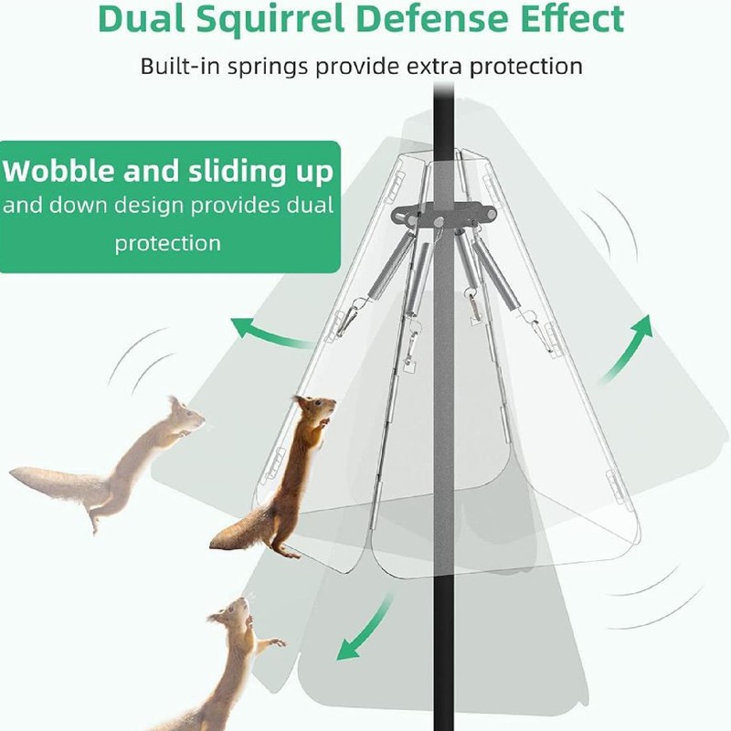 Squirrel Baffles for Bird Feeder Plastic Pole Mounting Squirrel Proof