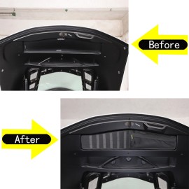 car-king888 Trunk Door Storage Black Cloth Organizer Bag Pocket For Corvette C8 2020-2024