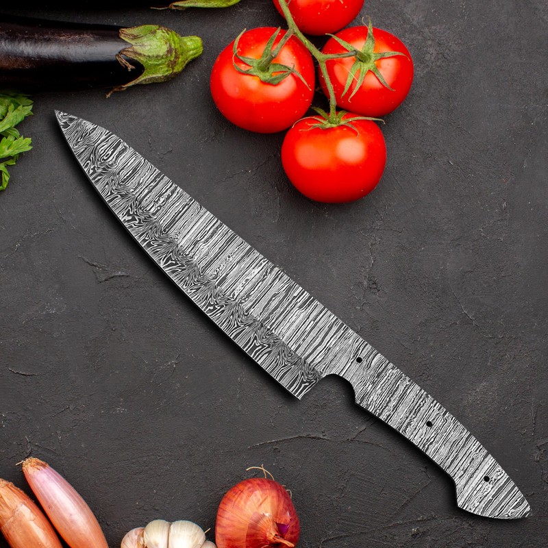 AMJ Crafts AMJ Damascus Steel Chef Blade, Premium Sharp Kitchen