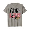 Funny Nurse CMA Life Leopard Stethoscope Valentines Day T-Shirt