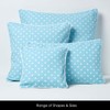 Homescapes Polka Dot Cushion Cover for Decorative Cushions, Light Blue,