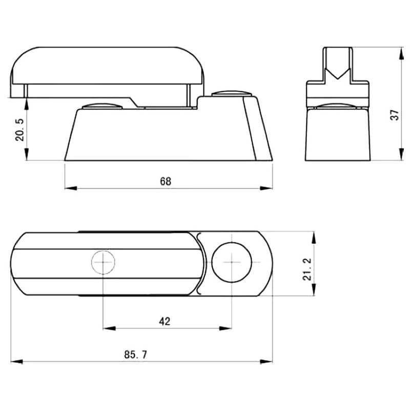 4pcs/8pcs/12pcs Sash Blocker Window Jammer - White Zinc Cast Alloy