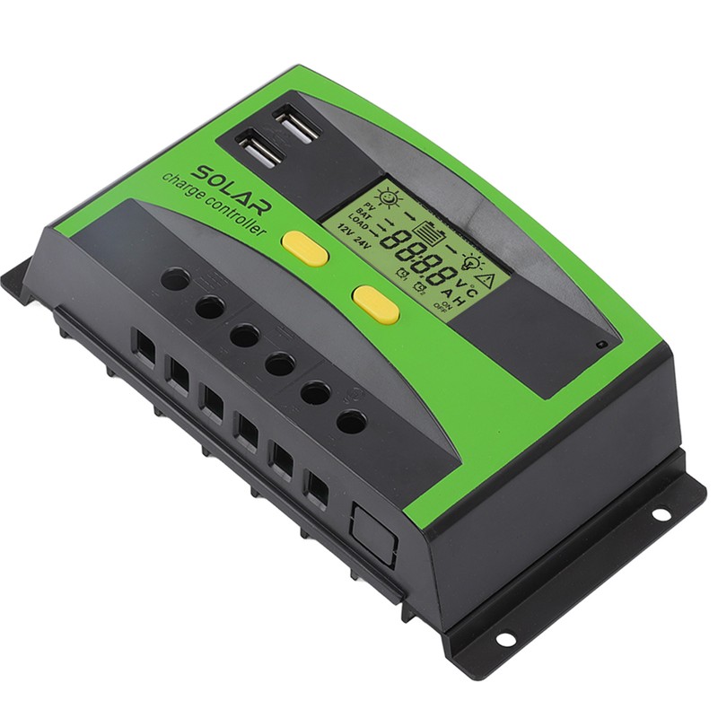 12V/24V PWM Solar Controller Dual USB Double Button Operation Solar