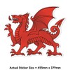 Extra Large 460mm 'Traditional Welsh Dragon' Permanent Sticker Decal for