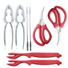 Luckkyme Seafood Tools, Lobster Crab Crackers Lobster Shellers Seafood Forks