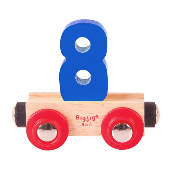 Bigjigs Rail Rail Name Number 8 (Dark Blue)