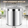 Large Stock Pot - 24QT Stainless Steel Stockpot with Lid,