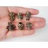 6pcs Knife Paracord Lanyard Ropes Alloy Skull and Cross Beads,EDC