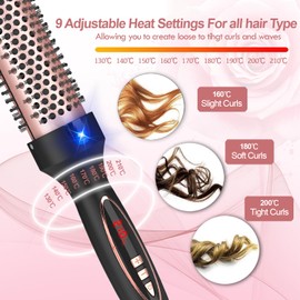 SevenPanda 38mm Thermal Brush, Thermal Brush for Blowout Look and Negative Ion with Ceramic Tourmaline, Heated Round Brush for Blowout Look, Thermal Round Brush Dual Voltage