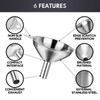 Kitchen Funnels for Filling Bottles, YGDZ 3pcs Small/Medium/Large Food Grade