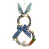 Easter Decoration Wreath with Light Handmade Rattan Easter Rabbit Wreath