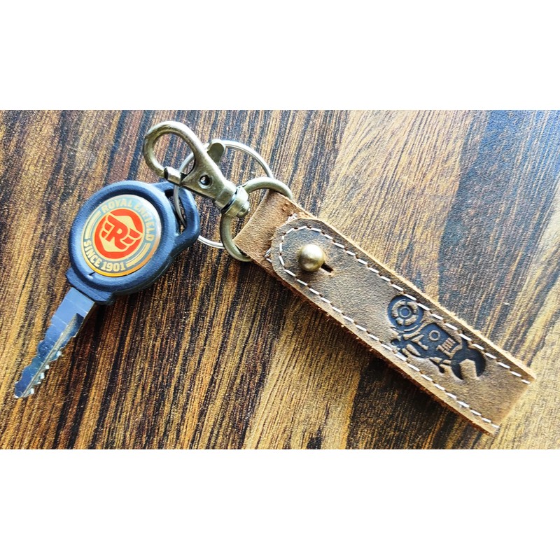 THE BIKERZ BUFF LEATHER KEY CHAIN/RING