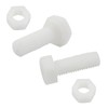 Biaungdo 20 Pair M10 x 30mm Nylon Hex Bolts, White