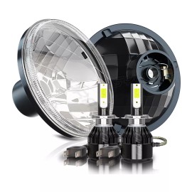 CHUSYYRAY Pair 7" Inch LED Car Headlight Parts Round HI/LO Beam for Chevy Pickup Truck3100