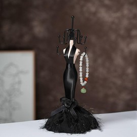 zaoalife Jewelry Earring Necklace Stand Display Holder Sexy Mannequin Elegant Dress Jewelry Stand Holder Human Model Jewelry Organizer