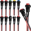 RUNCCI-YUN 10 pcs 12mm Push Button Switch ，Spst Self-Locking Switch，Round