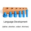 BOHS Montessori Knobbed Cylinders Blocks - 6 Pegs / 6.7