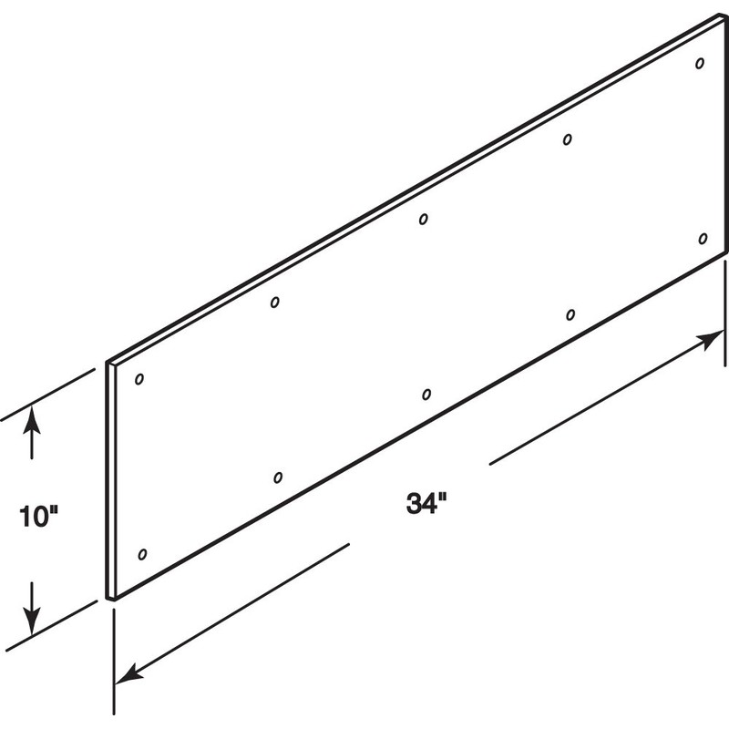 Prime-Line J 4620 10 x 34 In., Aluminum, Door Kick,