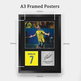 HWC Trading Cristiano Ronaldo Al-Nassr Gifts Printed Signed Autograph Picture for Football Fans and Supporters - A3 Portrait Framed