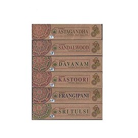 AROMASENSES Goloka Organic Natural Incense Sticks - 6 Packs of 15 g