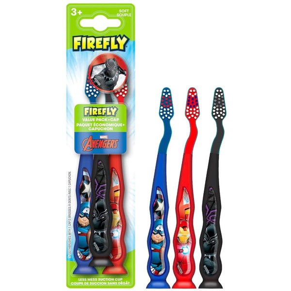 Firefly Kids Avengers Value Pack, Soft Bristled Toothbrushes, Ages 3+,
