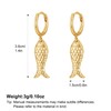 MUYAN Gold Fish Hoops Dangle Earrings for Women Trendy Ocean