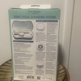 CALA NEW Pure Radiance by Cala Sonic Facial Cleansing System White 3 Brushes 2 Speeds