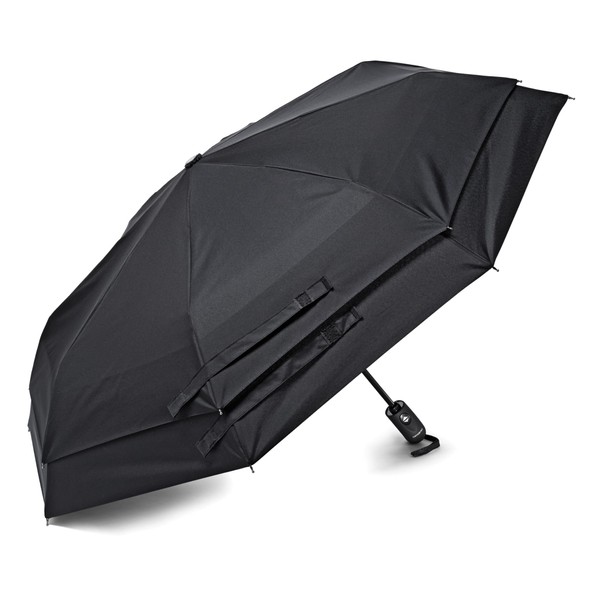 Samsonite Windguard Auto Open/Close Umbrella, Black, One Size