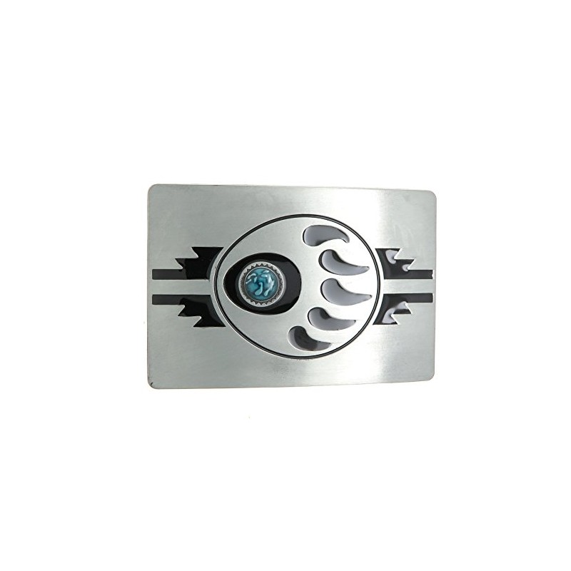 Bear Paw Rectangle Cowboy Western Belt Buckle