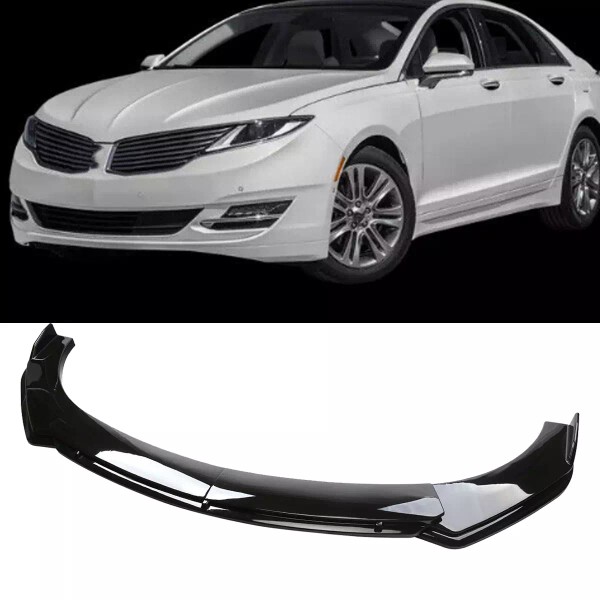 Unbranded Gloss Black Car Front Bumper Spoiler Lip Splitter Body