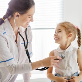 SCIAN Stethoscope Sprague Rappaport for Doctors, Nurses, School Students, and Home Use, Multi-fuctional Cardiology Stethoscope Dual Head with Adult, Pediatric, and Infant Convertible Bell (Black)