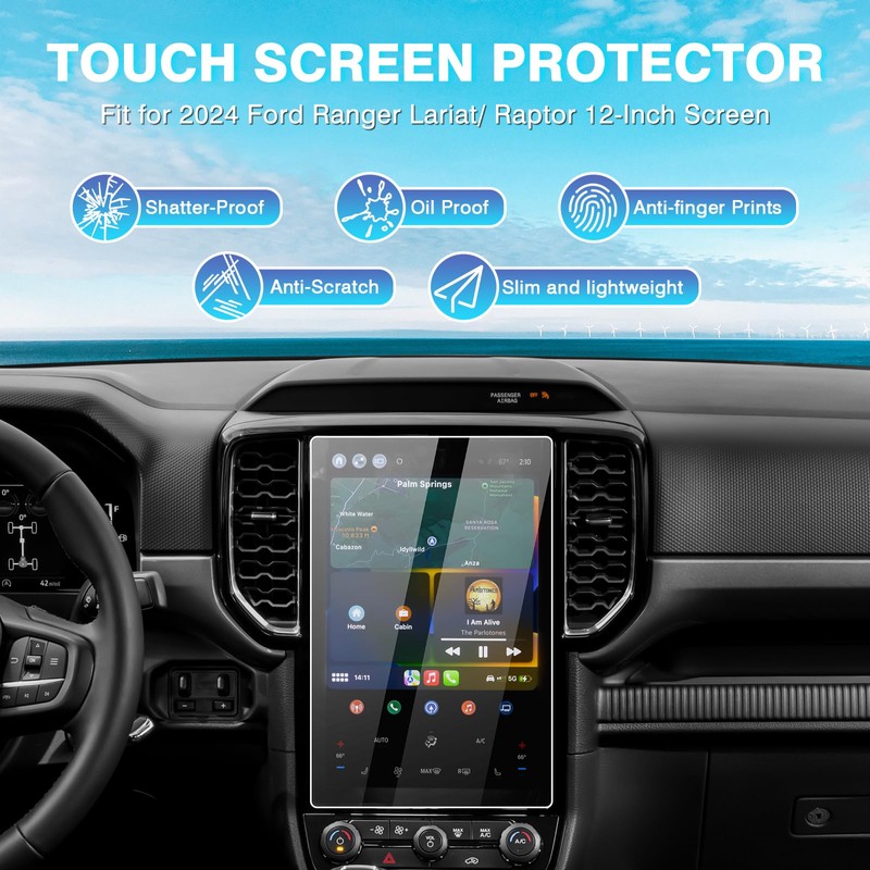 Karltys [Upgrade 2 Pack Screen Protector for 2024 2025 Ford