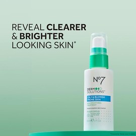 No7 Derm Solutions Aha Exfoliante Y Tónico Facial Con Ácido Láctico Y Glicólico - Tratamiento Suavizante Aha - Controla La Grasa Y Minimiza Los Poros 