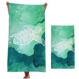 Lucien Beach Towel, Beach Towel, XXL, Microfibre Beach Towel, Quick Drying Sandproof Towel for Sports, Travel, Yoga, Camping, Beach, Gym (Quiet Green)