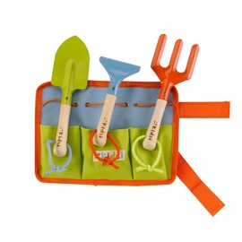 Auntie Morags Smart Garden - Kids Tool Belt & 3 Wooden Handled Tools