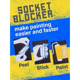 Socket Blocker - The Smarter Outlet Cover for Drywall & Painting – Better Than Tape for Remodeling & DIY Projects 60-Pack