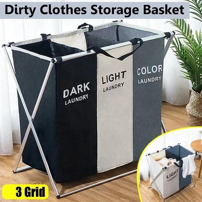 laundry sorter basket 3 section