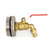 QWORK 2" Drum Faucet Brass Barrel Faucet with EPDM Gasket