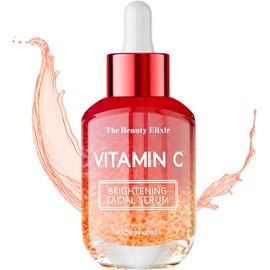The Beauty Elixir Suero Facial Con Vitamina C Beauty Elixir: Iluminador, Antienvejecimiento Y Tratamiento De Manchas Oscuras. Cuidado De La Piel Coreano Limpio Y Sin Crueldad Ani Vitamina C 1,69 Onza