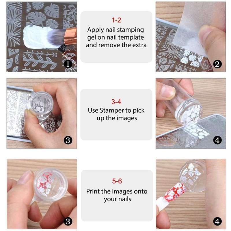 Biutee Stamping varnish set 8 colours 8 ml stamping varnish