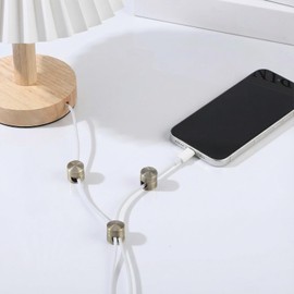 WJIAAA Cable Anchors Desk, 3 Sets Adhesive Phone Charger Holders for Cords Adjustable Wire Organizers Bronze Cord Management Clips Nightstand Office Swag Hook for Chandelier Ceiling Lights Cable