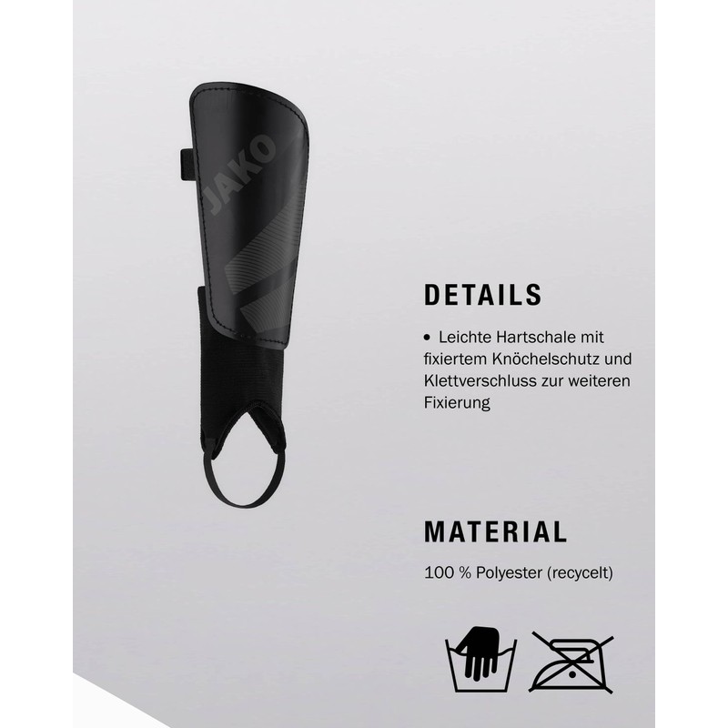 JAKO Unisex Schienbeinschoner River Classic, schwarz, M