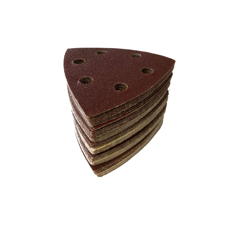 Delta Sanding Triangles │50 Pieces │ 6-Hole │ 93 x