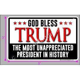 TRUMP 2020 STICKER GOD BLESS TRUMP ANTI LEFT SUPPORT DECAL