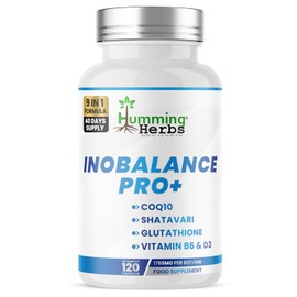 Humming Herbs Myo Inositol Supplement with Shatavari, Glutathione, ALA, CoQ10, Zinc, B6, Folate & D3 120 Capsules