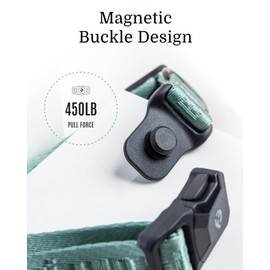 2025 New Edition, Fei and Eve Magnetic Dog Collar, 1-Second MagLock, Adjustable 210D Nylon Collars, Heavy Duty Dog Collar (Large, Green)