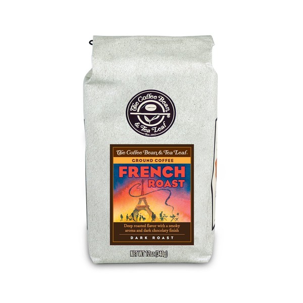 The Coffee Bean & Tea Leaf, Hand-Roasted French Roast Ground Coffee, 12-Ounce Bags (Pack of 2)