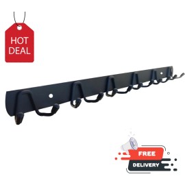 Unbranded Modern Coat Rack Wall Mount with 6 Hooks, Heavy Duty Metal Coat Rack Hook for To